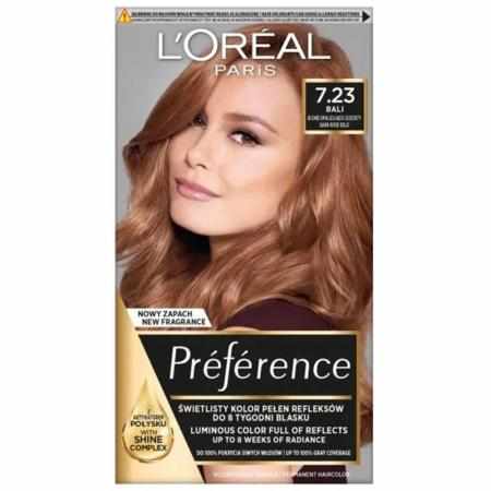 LOREAL PREFERENCE FARBA DO WŁOSÓW NR 7.23 BALI - BLOND OPALIZUJĄCO-ZŁOCISTY|Koloryzacja