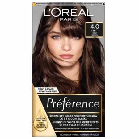 LOREAL PREFERENCE FARBA DO WŁOSÓW 4.0 TAHITI - BRĄZ|Koloryzacja LOREAL PREFERENCE FARBA DO WŁOSÓW 4.0 TAHITI - BRĄZ|Koloryzacja