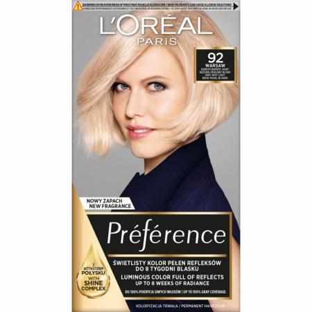 L`Oreal Feria Preference Farba do włosów 92 Iridescent Blonde|Koloryzacja L`Oreal Feria Preference Farba do włosów 92 Iridescent Blonde|Koloryzacja