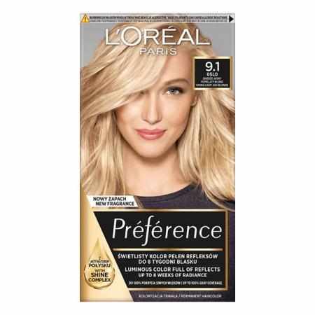 Loreal Preference farba do włosów Bardzo Jasny Blond 9.1 Oslo|Koloryzacja Loreal Preference farba do włosów Bardzo Jasny Blond 9.1 Oslo|Koloryzacja