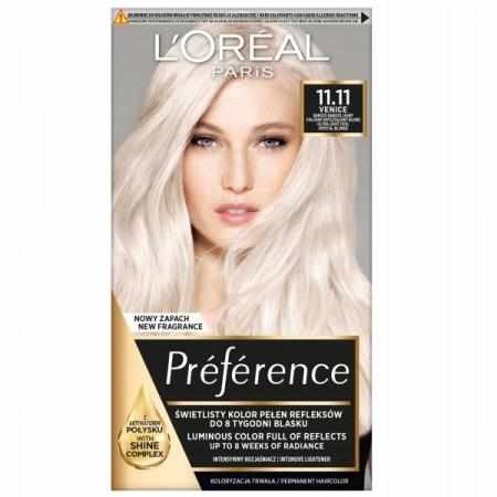 LOREAL Preference farba do włosów trwały kolor 11.11 Venice|Koloryzacja LOREAL Preference farba do włosów trwały kolor 11.11 Venice|Koloryzacja