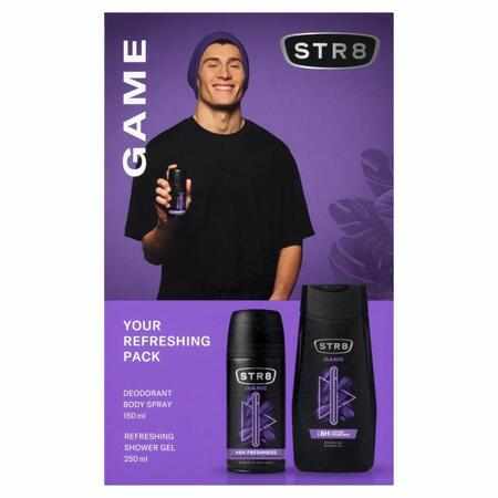 STR8 Game Duo Zestaw dla Mężczyzn (Dezodorant 150 ml + Żel pod prysznic 250 ml)