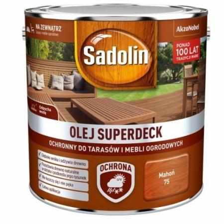 Sadolin Olej do Drewna Superdeck Mahoń 2,5L|Do drewna i metalu Sadolin Olej do Drewna Superdeck Mahoń 2,5L|Do drewna i metalu