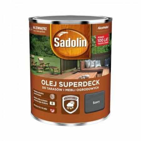 Sadolin Olej do Drewna Superdeck Szary 750ml|Do drewna i metalu
