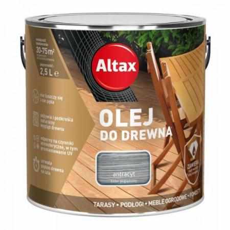 Altax Olej do Drewna Antracyt 2,5L|Do drewna i metalu