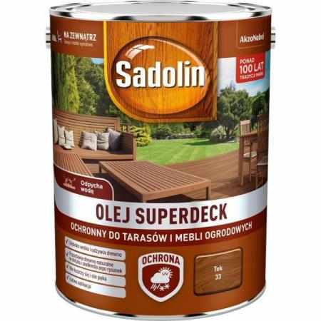 Sadolin Olej do Drewna Superdeck Tek 5L|Do drewna i metalu Sadolin Olej do Drewna Superdeck Tek 5L|Do drewna i metalu