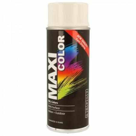 Lakier Akrylowy Maxi Color RAL 9010 Biały Połysk Spray 400ml|Farby i lakiery