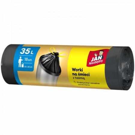 Jan Niezbędny Worki na Śmieci z Taśmą 35L 18 sztuk|Worki i sprzątanie Jan Niezbędny Worki na Śmieci z Taśmą 35L 18 sztuk|Worki i sprzątanie