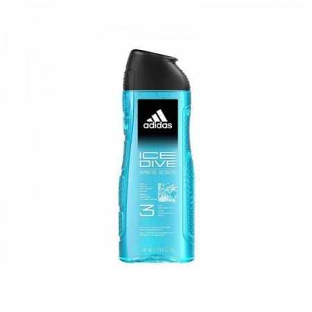 Adidas Ice Dive Żel pod prysznic dla mężczyzn 3w1 400 ml|Żele pod prysznic i kąpiel