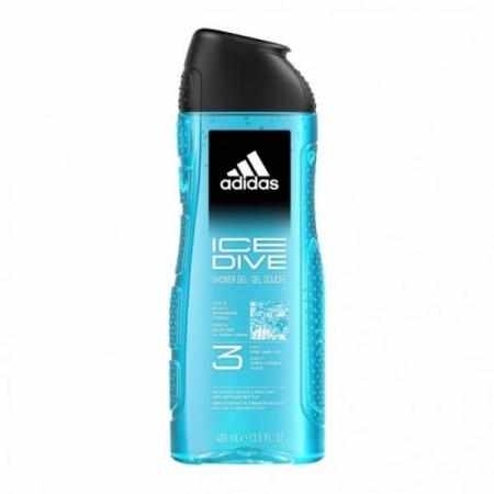 Adidas Ice Dive Żel pod prysznic dla mężczyzn 3w1 400 ml|Żele pod prysznic i kąpiel