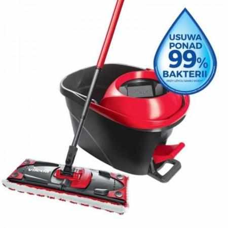 Vileda Ultramax Turbo - Zestaw Mop Płaski Obrotowy z Wiadrem|Worki i sprzątanie