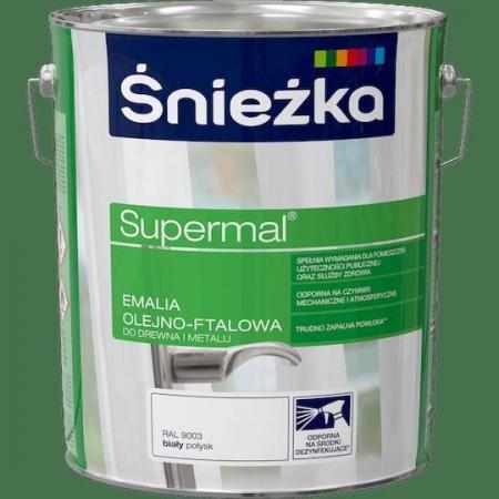 Śnieżka SUPERMAL Emalia Olejno-Ftalowa Biały Połysk 10L|Farby i lakiery Śnieżka SUPERMAL Emalia Olejno-Ftalowa Biały Połysk 10L|Farby i lakiery