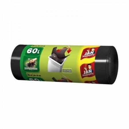 Jan Niezbędny Worki na Śmieci Easy-Pack Czarne 60L 26 sztuk|Worki i sprzątanie