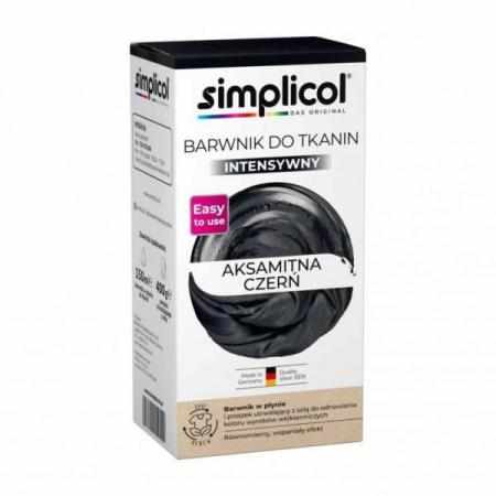 Simplicol Intensywny Barwnik do Tkanin Aksamitna Czerń 560g|Do tkanin i szaf