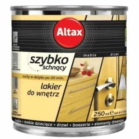 Altax Lakier Szybkoschnący do Wnętrz 250ml Bezbarwny Półmat|Farby i lakiery Altax Lakier Szybkoschnący do Wnętrz 250ml Bezbarwny Półmat|Farby i lakiery