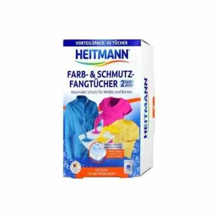 HEITMANN Chusteczki Wyłapujące Kolor i Brud 20 sztuk|Pranie i płukanie