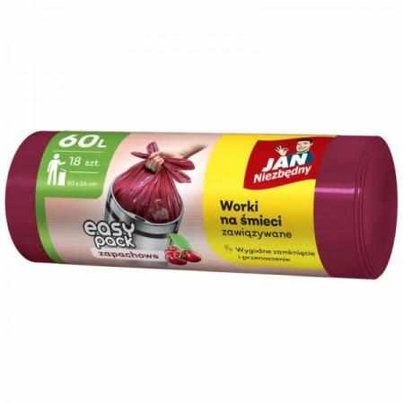 Jan Niezbędny Worki na Śmieci Easy-Pack Wiśnia 60L 18 sztuk|Worki i sprzątanie Jan Niezbędny Worki na Śmieci Easy-Pack Wiśnia 60L 18 sztuk|Worki i sprzątanie