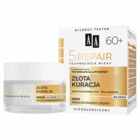 AA Technologia Wieku 5Repair 60+ Krem na Dzień Przeciwzmarszczkowy 50ml|Pielęgnacja twarzy