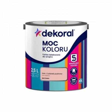 Dekoral Moc Koloru Farba Lateksowa Cukierek Pudrowy 2,5 l|Farby i lakiery