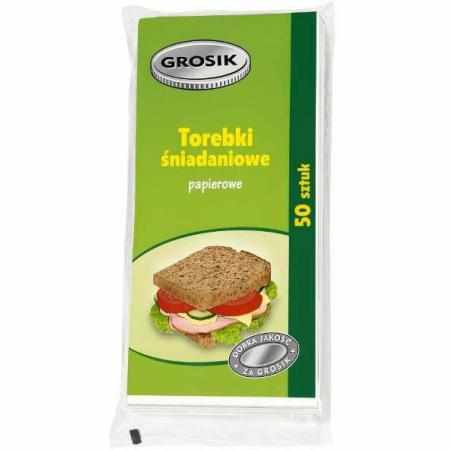 SAMCHEM Grosik Torebki śniadaniowe papierowe 50 szt GROSIK Strona główna Grosik Torebki śniadaniowe papierowe 50 szt