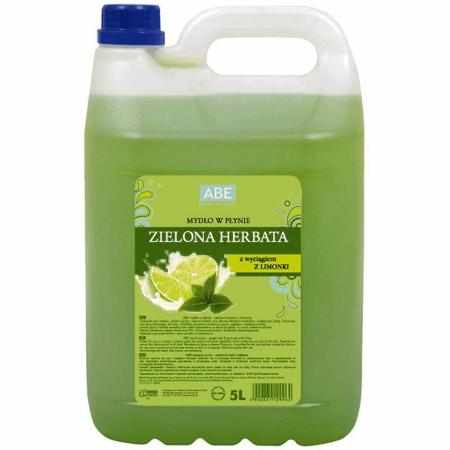 SAMCHEM ABE Mydło w płynie Zielona herbata 5L ABE Mydła toaletowe Mydła do mycia rąk i ciała dostępne są w dużych, ekonomicz