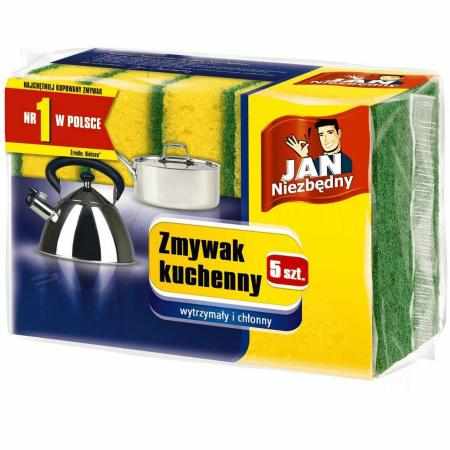 SAMCHEM Zmywak kuchenny Jan Niezbędny 5szt JAN Niezbędny Ściereczki myjki i gąbki Zmywak kuchenny Jan Niezbędny 5szt 