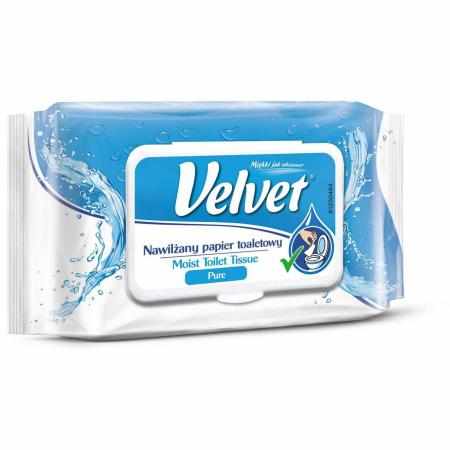 SAMCHEM VELVET Pure nawilżany papier toaletowy 42 szt Velvet Strona główna VELVET Pure nawilżany papier toaletowy 42 szt